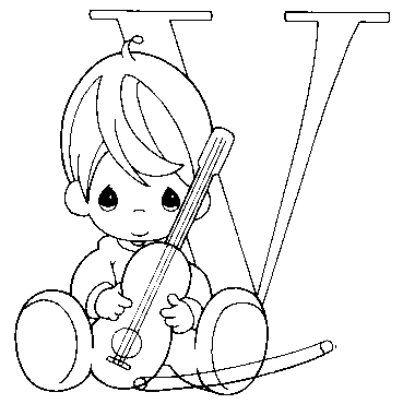 coloriage moments precieux alphabet v